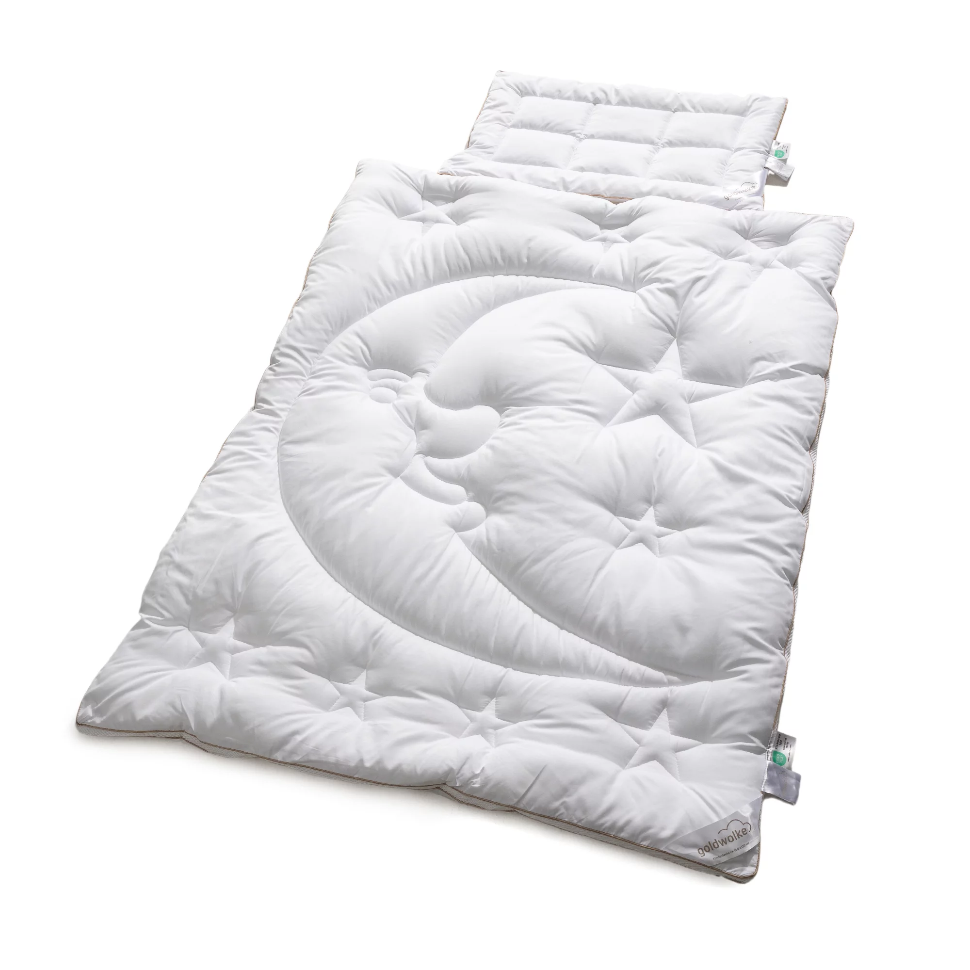 GOLDWOLKE Kinderbetten-Set Ganzjahr neue Füllung f.Allergiker geeignet
