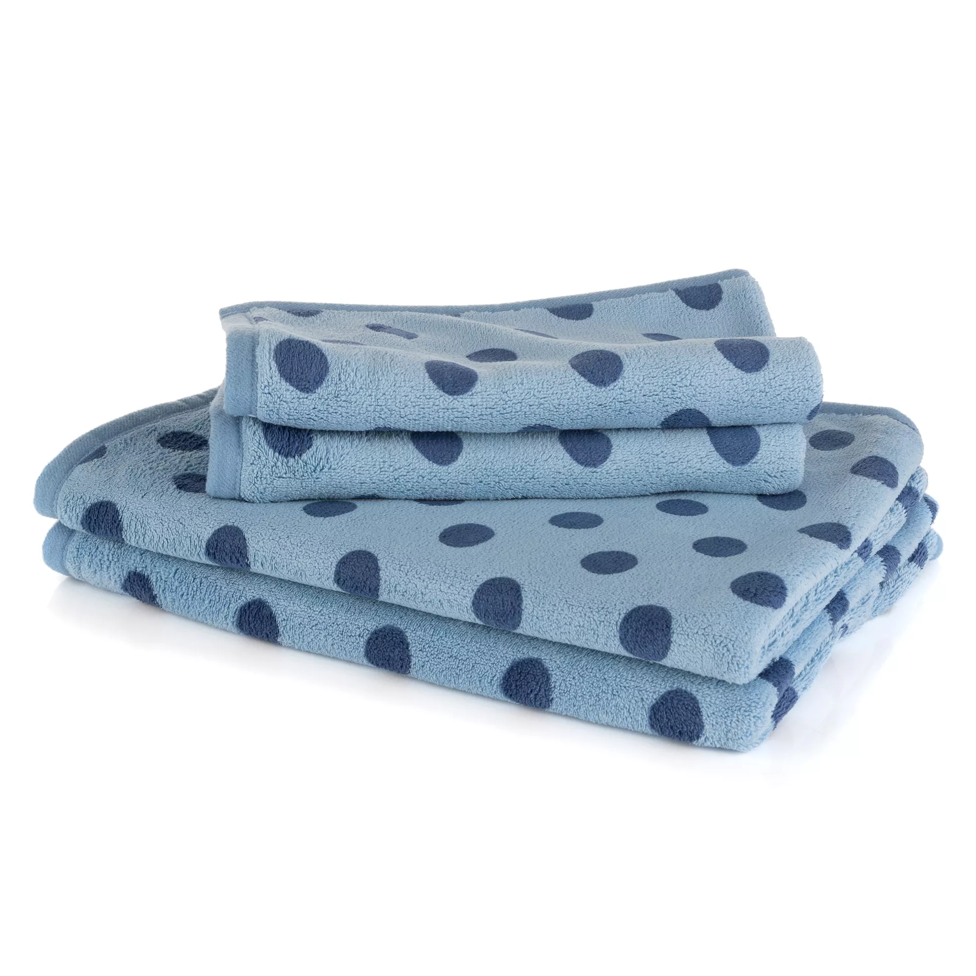 BADIZIO Softdry Gästebad-Set Punkte MF Kuschelplüsch 4tlg.