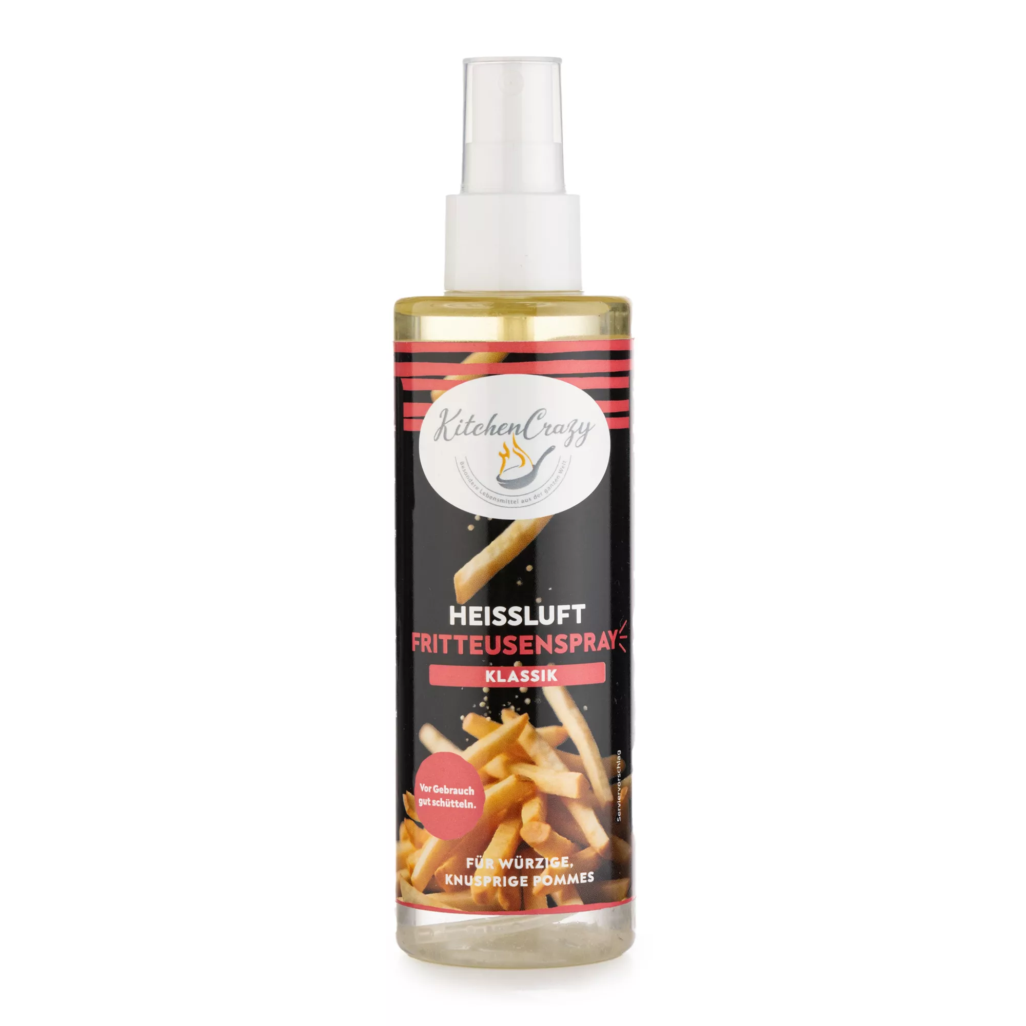 KITCHENCRAZY Heißluftfritteusen- spray mit Salz für würzige & knusprige Pommes, 200ml