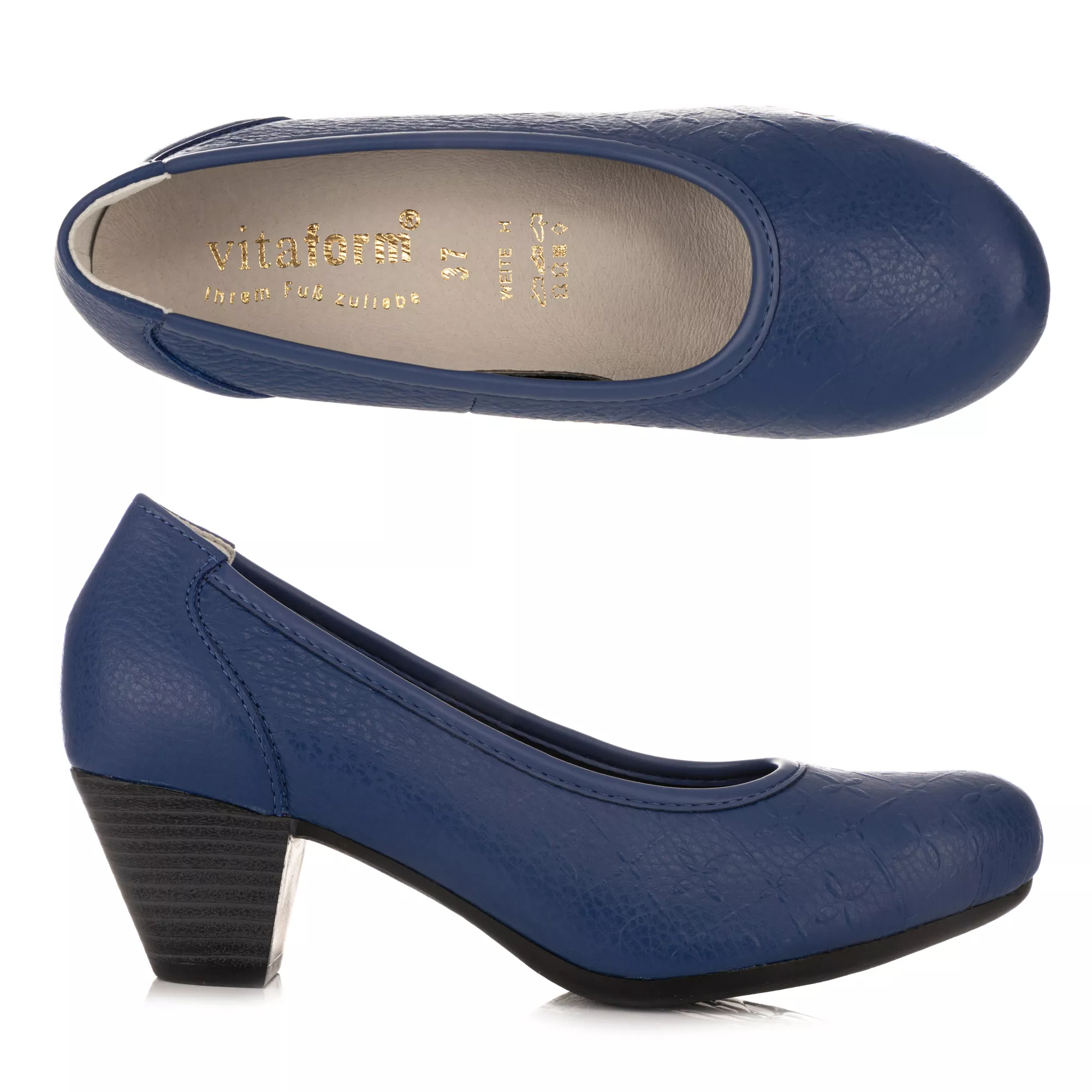 B-Ware VITAFORM Damen-Pumps Nappaleder Prägung