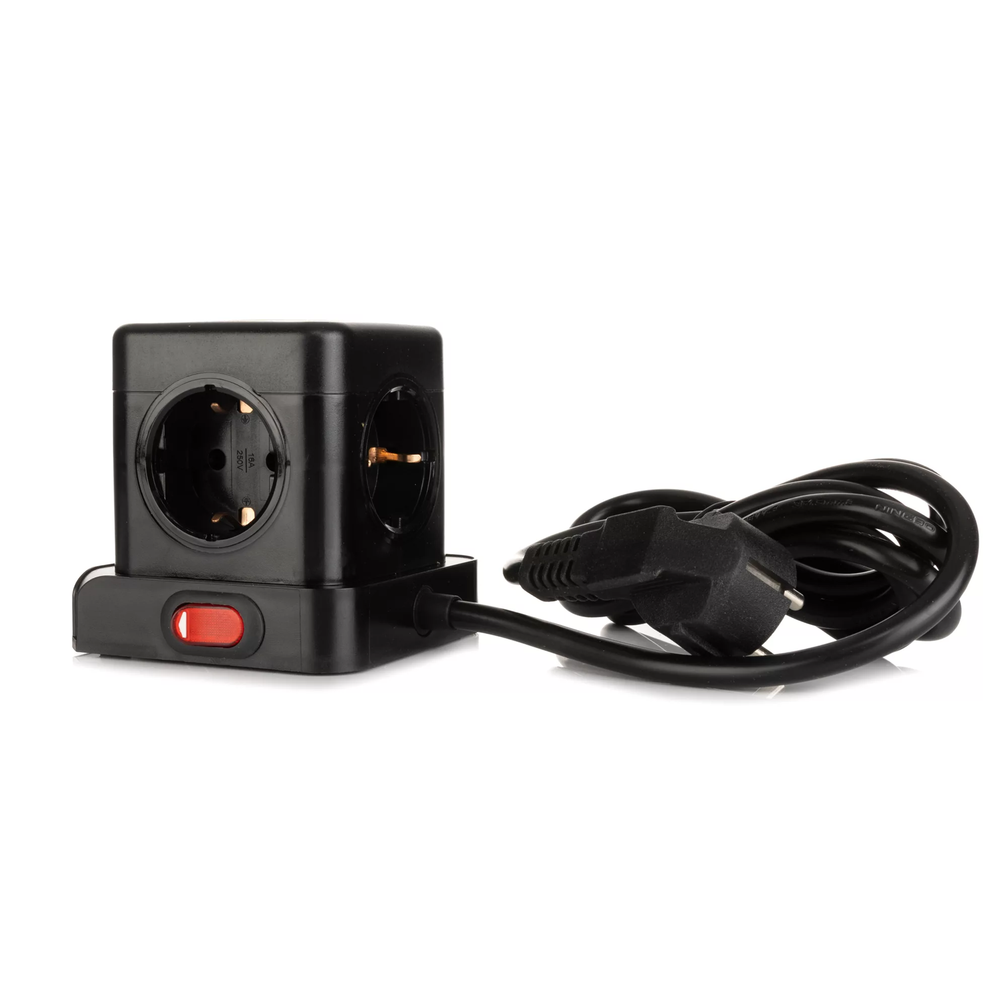 B-Ware Steckdosenwürfel 5-fach Anschluss inkl. 3x USB-A, 1x USB-C, 2m Kabel