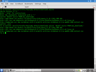 Command line interface for SQLite 3