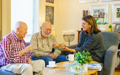 Maurice Peltz and Kurt Marx, members of Jewish Care's Holocaust Survivors' Centre, with Programme Assistant Debra Kluk Maurice Peltz and Kurt Marx, members of Jewish Care's Holocaust Survivors' Centre, with Programme Assistant Debra Kluk