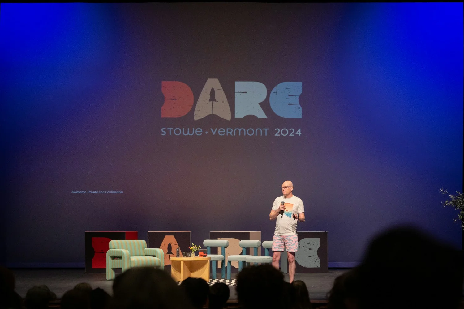 Don, the CEO, presenting to the company.