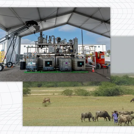 Two photographs showing common sources of CO2