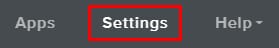 The Settings section on Weebly